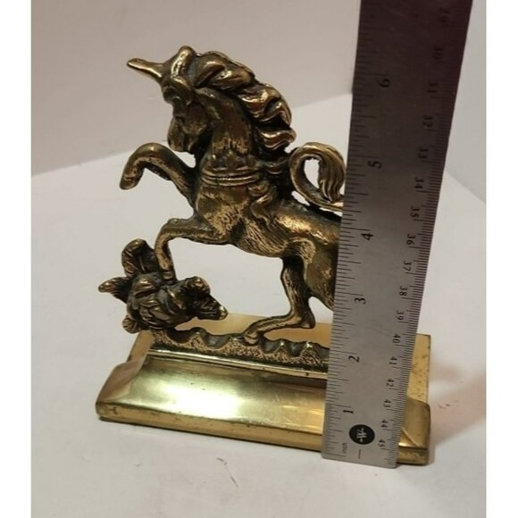 Vintage Neiman Marcus Brass Unicorn Bookend/Figurine - Picture 12 of 14